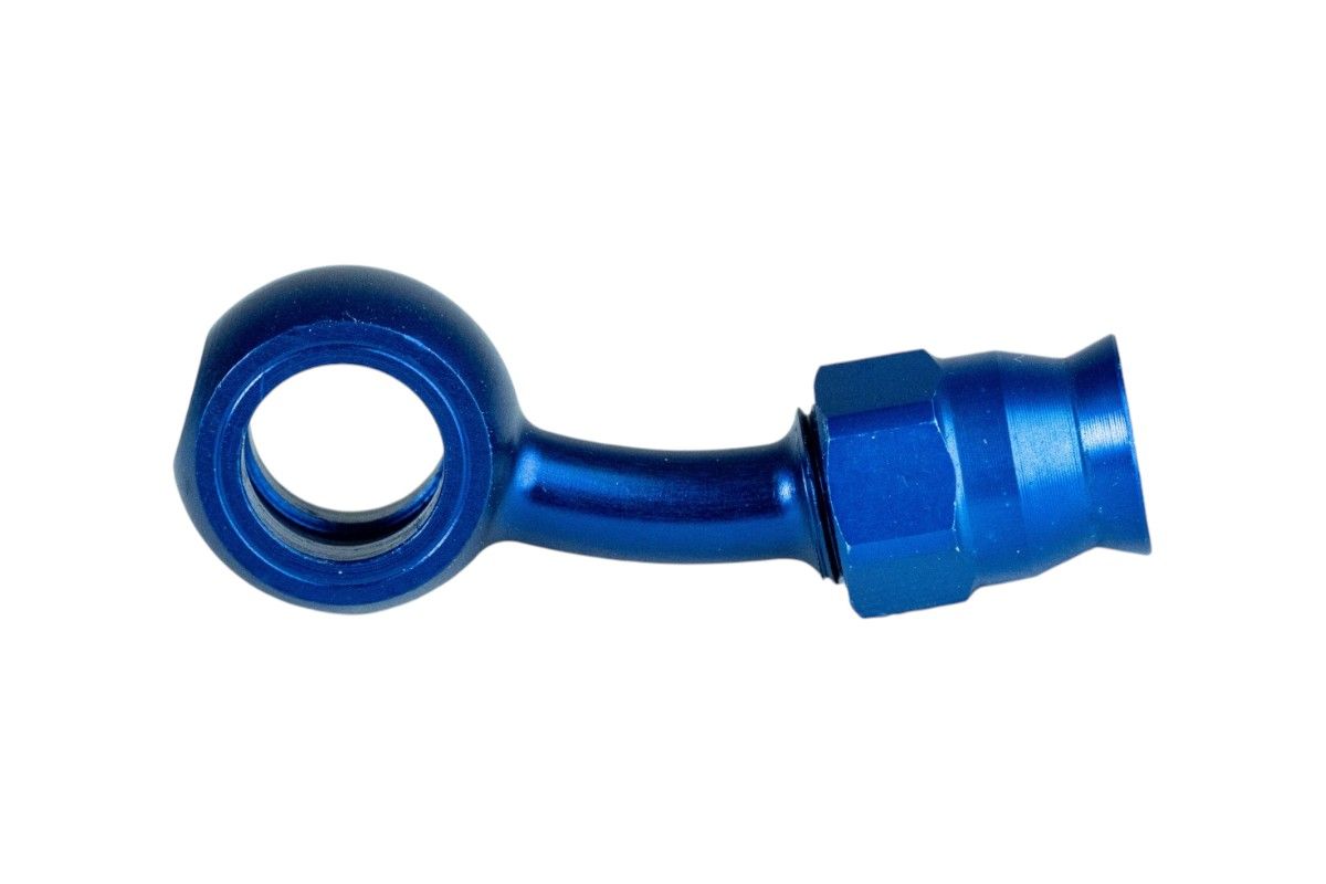 RTF051 Raccordo occhiello piegato lateralmente a 25° in lega leggera