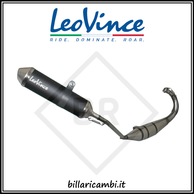 S3278B Marmitta / Tubo di Scarico Leovince X-Fight Black Edition Aprilia R 2011 - 2013