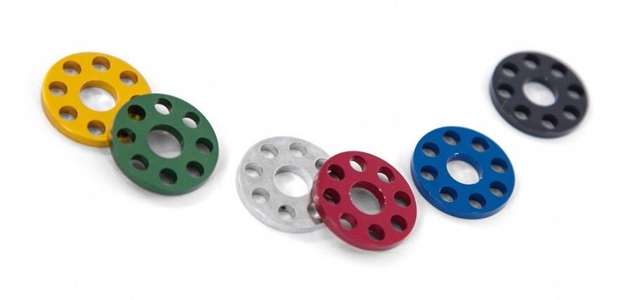 VT2105 Ranelle alleggerite - Øinterno 6mm - Øesterno 18mm - Argento (10 pezzi)