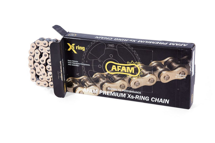 A525XSR2124G Catena AFAM 525 XSR2 - 124 maglie - Oro/nero - con XS-ring